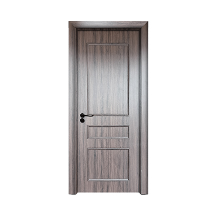 Wooden textured wpc interior bathroom door